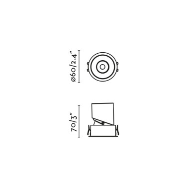 FARO LOX Empotrable Orientable Blanco 5-8W 2700K