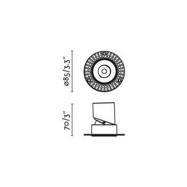 FARO LOX TRIMLESS Empotrable Orientable Negro 5-8W 2700K