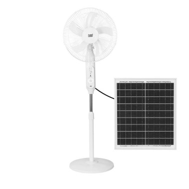 FABRILAMP CLIMA Ventilador Solar De Pie Blanco