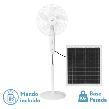 FABRILAMP CLIMA Ventilador Solar De Pie Blanco