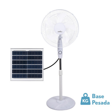 FABRILAMP FRONTERA Ventilador Solar De Pie Blanco