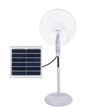 FABRILAMP FRONTERA Ventilador Solar De Pie Blanco