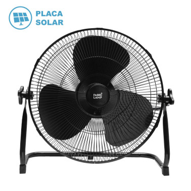 FABRILAMP CICLON Ventilador Solar De Pie Negro