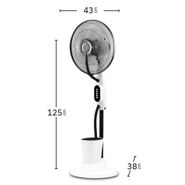 FABRILAMP ICEBERG Ventilador Blanco/Negro Con Nebulizador