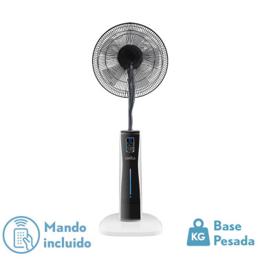 FABRILAMP CORVO Ventilador Blanco/Negro Con Nebulizador