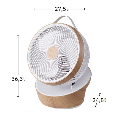 FABRILAMP PETIRROJO Ventilador Sobremesa Blanco/Haya