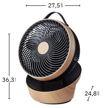 FABRILAMP PETIRROJO Ventilador Sobremesa Negro/Haya