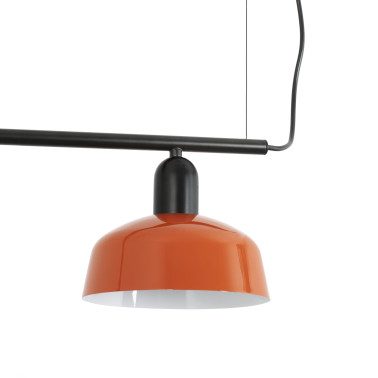 FARO TATAWIN S Metal Lineal Colgante Naranja Rojizo