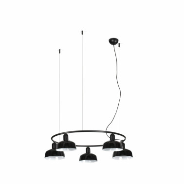 FARO TATAWIN S Metal Colgante Circular Negro