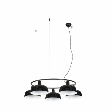 FARO TATAWIN M Metal Colgante Circular Negro