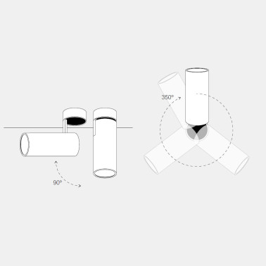 LED BAY PLACE Proyector Orientable Blanco CCT