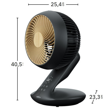 FABRILAMP MIERA Ventilador Sobremesa Negro/Oro