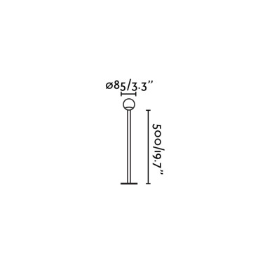 FARO CUCA 500 Baliza Negra 24V