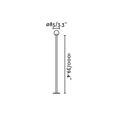 FARO CUCA 1000 Baliza Negra 24V