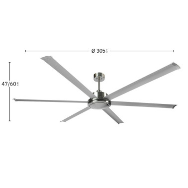 FABRILAMP SANSON 3050 Ventilador Níquel/Plata