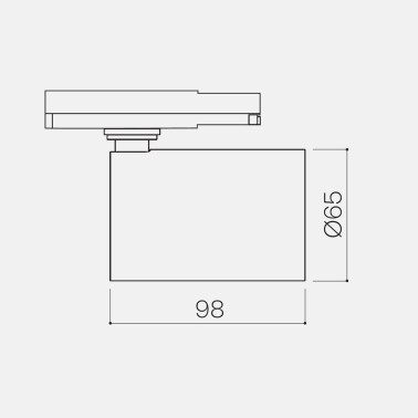 HER POT 65 TRK Proyector De Carril 3000K