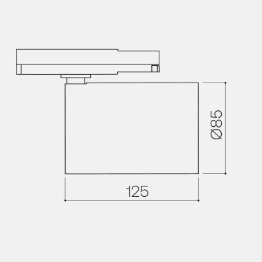 HER POT 85 TRK Proyector De Carril 3000K