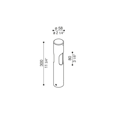 LOMBARDO AGO Baliza H300 2L Marrón Anodizado