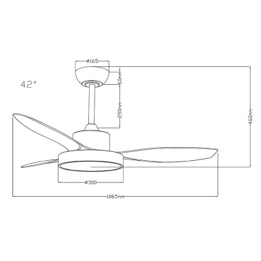 LIGHTED NILO MINI Ventilador de Techo Blanco