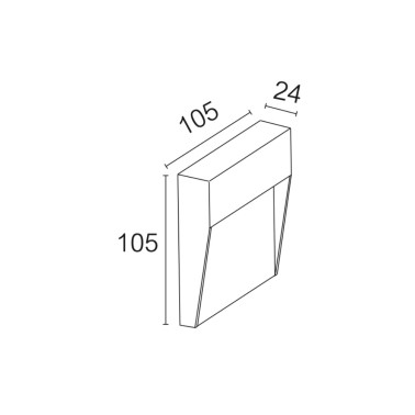 LED BAY GRAD SQ Señalizador Cuadrado Antracita