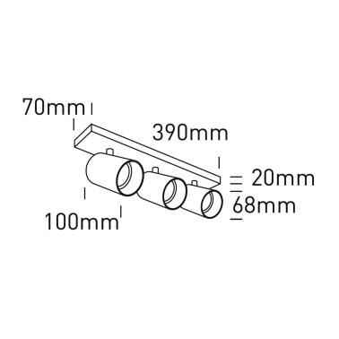 ONE LIGHT Regleta 3L Orientable Blanco