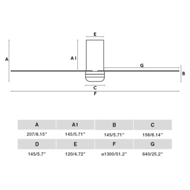 FARO PUNT TUB M Ventilador Blanco-Arce TUYA