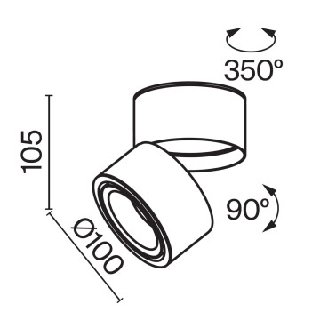 MAYTONI YIN Foco Orientable Blanco 3000k