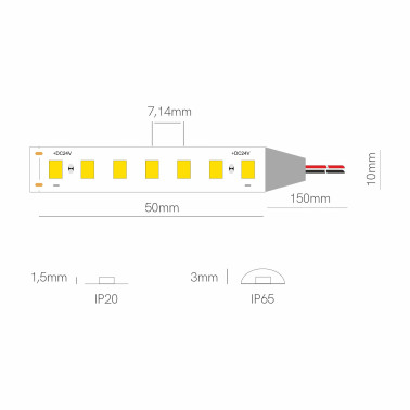 BENEITO FAURE FINE 69 Tira LED 9,6W 24V IP65 5M