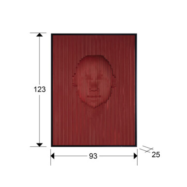 SCHULLER RED FACE Bajorrelieve 93x123