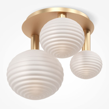 MAYTONI REELS Plafón de 3 Luces Oro-Blanco