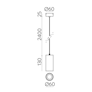 ACB PIPE 130 Colgante Blanco