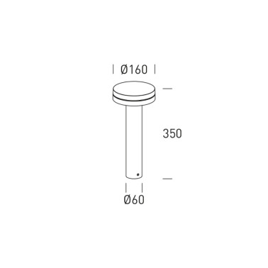 HOFF LIGHT AALBORG 350 Baliza 4CCT Corten