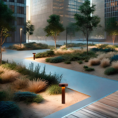 HOFF LIGHT AALBORG 350 Baliza 4CCT Corten