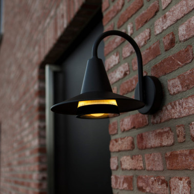 LUTEC SWAN Aplique de Pared E27 Negro