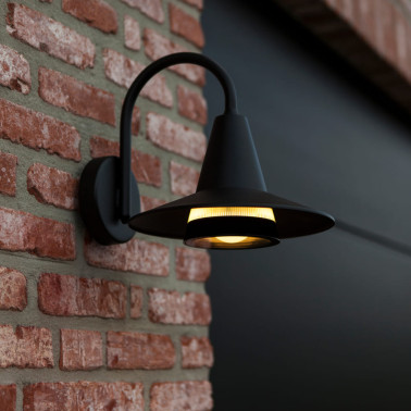 LUTEC SWAN Aplique de Pared E27 Negro