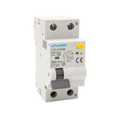 ATMOSS MAGNETOTÉRMICO DIFERENCIAL 2 POLOS 10A 30mA