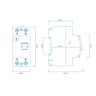 ATMOSS DIFERENCIAL 2P 6KA TIPO AC 40A 300mA
