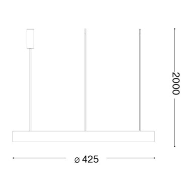 IDEAL LUX GEMINI 425 Colgante Latón 2700K
