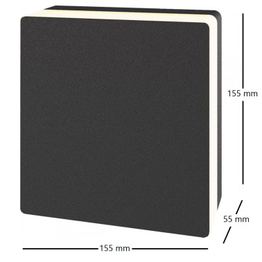 LIGHTED ECLIPSE SQUARE Aplique Negro 4000K