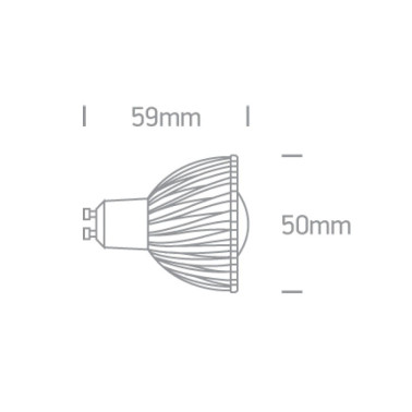 ONE LIGHT BOMBILLA GU10 3W 30º 3000K