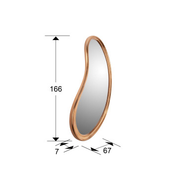 SCHULLER BRIGITTE 67x166 Espejo Oro Rosa
