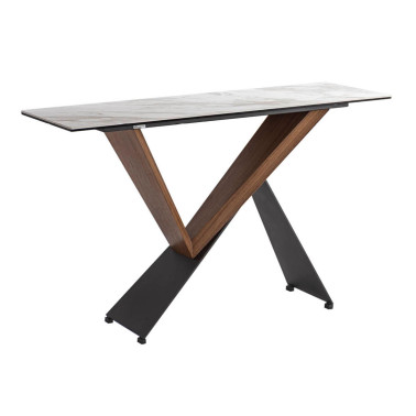 SCHULLER NOA Consola Negro-Nogal 130x42