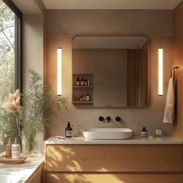 HOFF LIGHT CALI Aplique de Baño Negro 3CCT