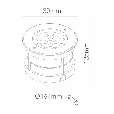 BENEITO FAURE SIGMA 12W Empotrable Acero Inox.