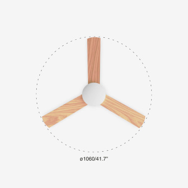 FARO MINI MALLORCA S Ventilador Blanco-Arce TUYA