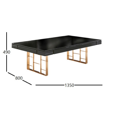 SCHULLER VITA Mesa de Centro Antracita-Oro