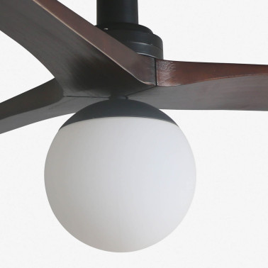 FARO KLIM S E27 Ventilador Negro-Nogal TUYA