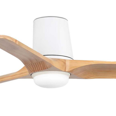 FARO HEYWOOD TUB LED S Ventilador Blanco-Pino TUYA