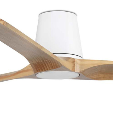 FARO HEYWOOD TUB L Ventilador Blanco-Pino TUYA