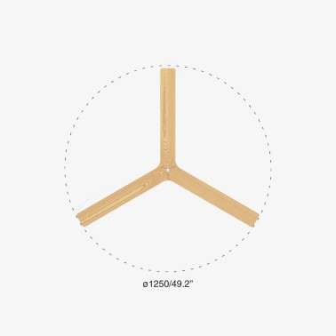 FARO KLIM M Ventilador Blanco-Pino TUYA